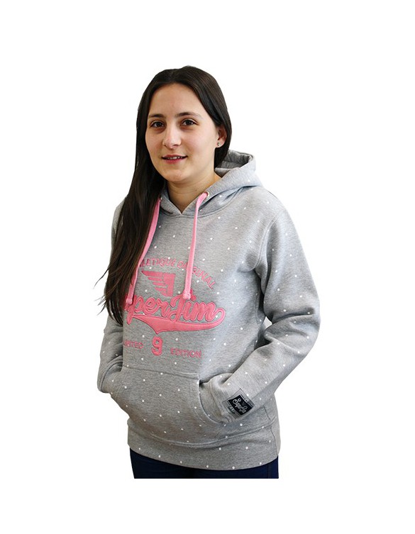 SUDADERA SUPERJIM S-HEROICA COLOR GRIS TALLA XS