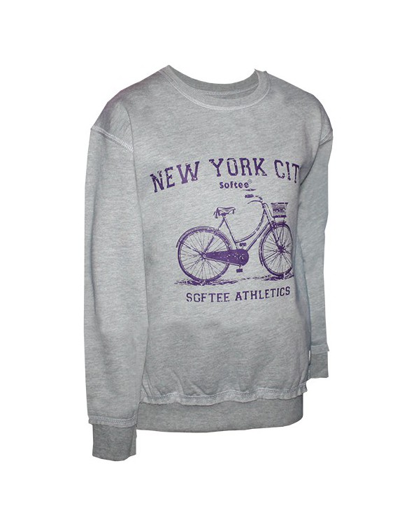 SUDADERA SOFTEE NEW YORK CITY INFANTIL COLOR GRIS TALLA 12 AÑOS