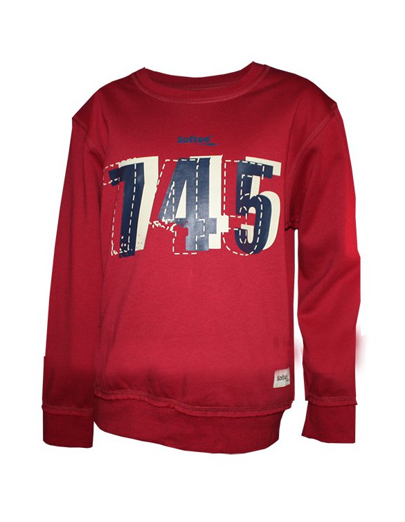 SUDADERA SOFTEE 745 INFANTIL COLOR ROJO TALLA 12 AÑOS