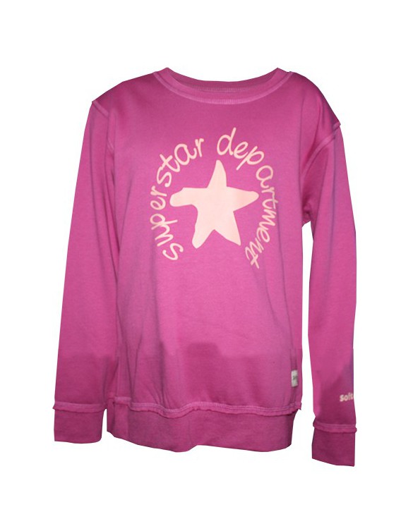 SUDADERA SOFTEE SUPERSTAR INFANTIL COLOR ROSA TALLA 12 AÑOS