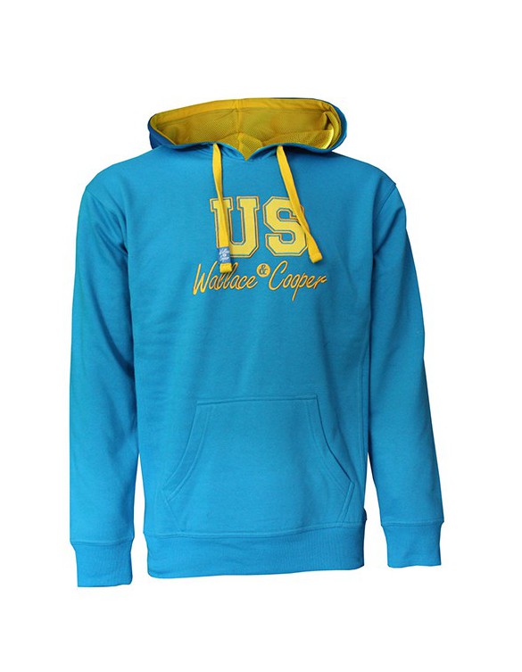 SUDADERA WALLACE & COOPER US CLAN INFANTIL COLOR AZUL/AMARILLO TALLA 6 AÑOS