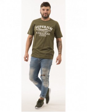 CAMISETA SUPERJIM S-REED COLOR VERDE OSCURO TALLA S