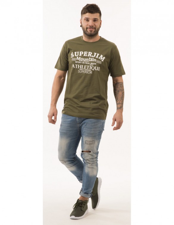 CAMISETA SUPERJIM S-REED COLOR VERDE OSCURO TALLA S