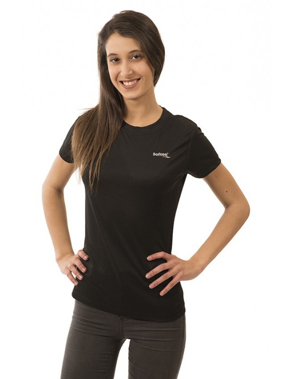 CAMISETA SOFTEE TECHNICS DRY MUJER COLOR NEGRO TALLA S