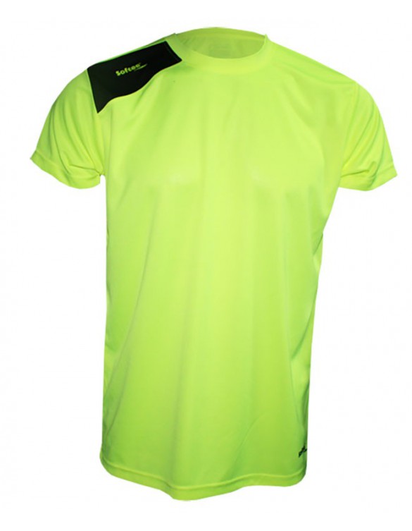 CAMISETA SOFTEE FULL NIÑO COLOR AMARILLO FLUOR TALLA 14 AÑOS