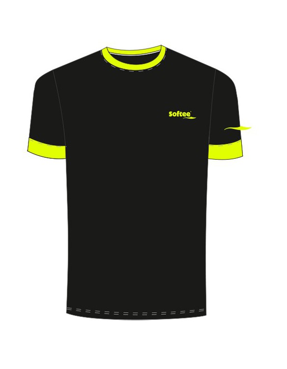 CAMISETA SOFTEE GALAXY HOMBRE COLOR BLANCO/AMARILLO FLUOR TALLA L