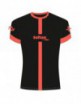 CAMISETA SOFTEE TIPEX MUJER COLOR NEGRO/CORAL FLÚOR TALLA S