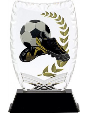 FUTBOL METACRILATO BASE NEGRA 18 cm