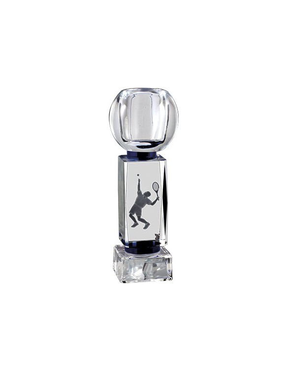 L 08075-3 VASO CUBO Y BASE CRISTAL 22 cm