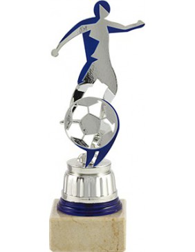 FUTBOL CORTE PLATA Y AZUL 27 cm