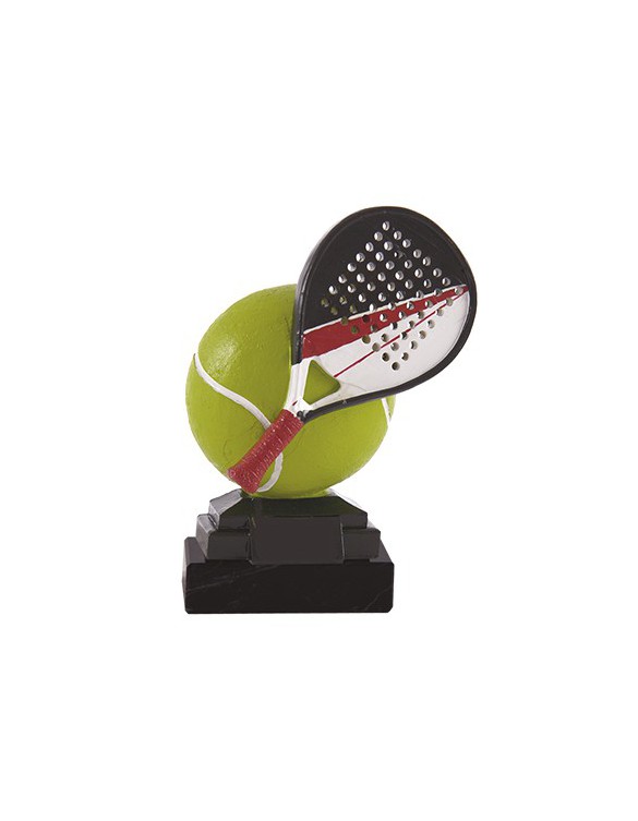 P FIGURA PADEL RAQUETA SOBRE PELOTA 22cm