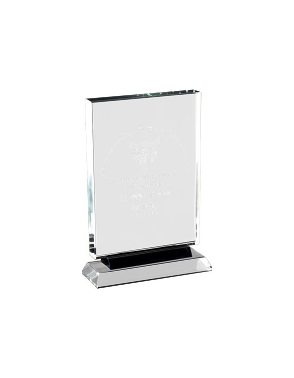 CRISTAL RECTANGULAR BASE NEGRA 24 cm