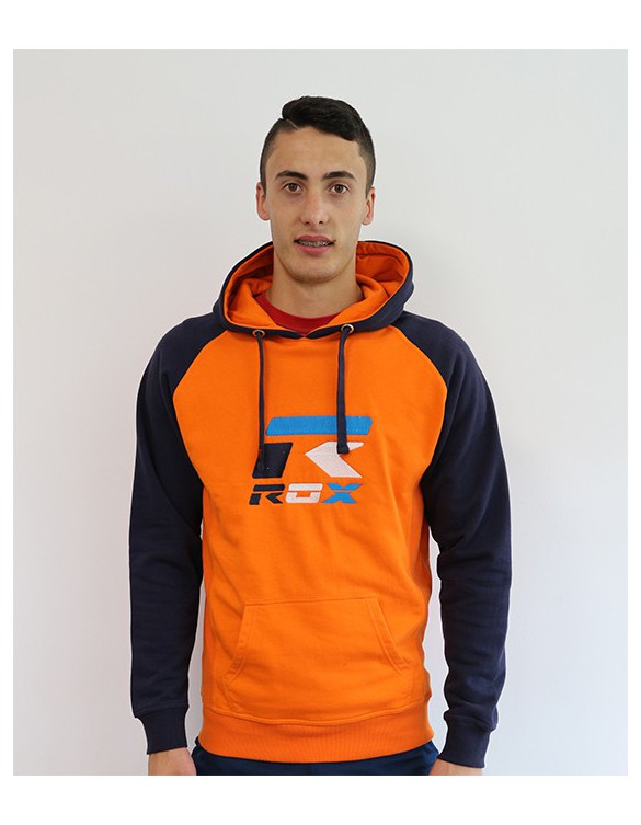 SUDADERA ROX R-BROOKLYN INFANTIL COLOR NARANJA/MARINO TALLA 10 AÑOS